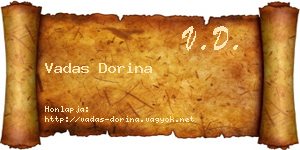 Vadas Dorina névjegykártya